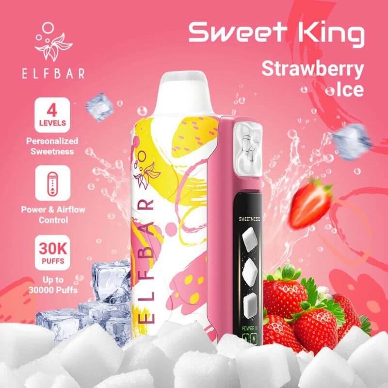 SGVape-ELFBAR-SWEET-KING-30K-STRAWBERRY-ICE-SG-Vape-Party