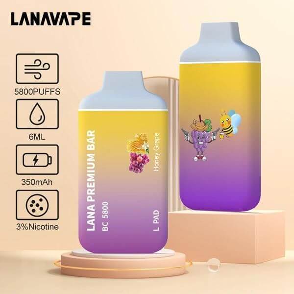 SGVape-LANA-PREMIUM-BAR-5800-PUFFS-HONEY-GRAPE-SG-Vape-Party