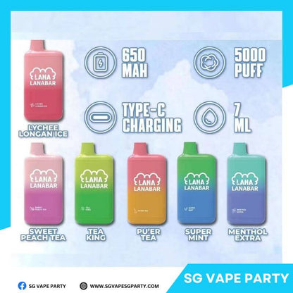 SGVape-LANABAR-LYCHEE-LONGAN,-LANABAR-SWEET-PEACH-TEA,-LANABAR-TEA-KING,-LANABAR-PU-ER-TEA,-LANABAR-SUPER-MINT-AND-LANABAR-MENTHOL-EXTRA-SG-VAPE-SG-PARTY