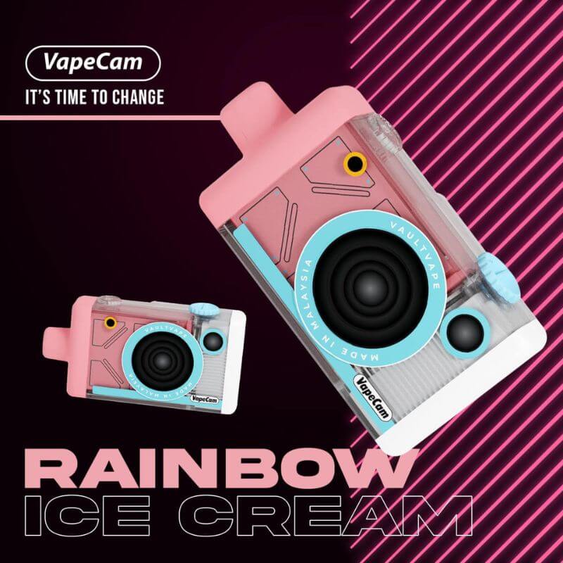 SGVape-VAPECAM 12000 RAINBOW ICE CREAM