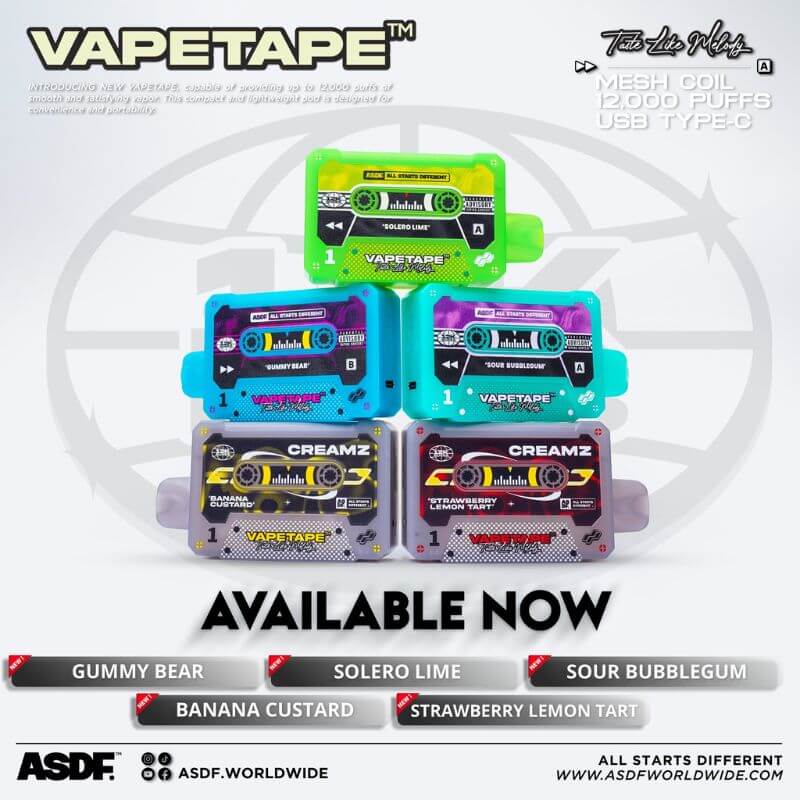 SGVape-VAPETAPE 12000 NEW FLAVOR