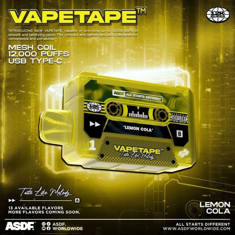SGVape-VAPETAPE 12000 LEMON COLA