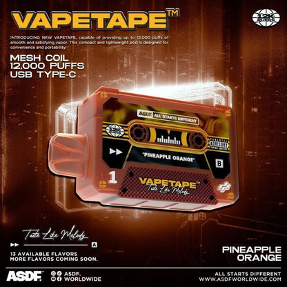 SGVape-VAPETAPE 12000 PINEAPPLE ORANGE