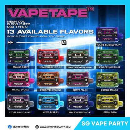 SGVape-VAPETAPE 12000 SG VAPE PARTY